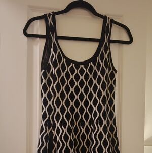 Black and White Geometric Tank Top